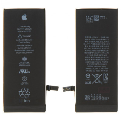 Акумулятор для iPhone 6S, Li-Polymer, 3,82 B, 1715 мАг, ., original IC, #616-00036