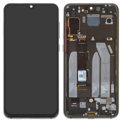 Дисплей Xiaomi Mi 9 SE, чёрный, с рамкой, Оригинал (переклеенное стекло), M1903F2G на allbattery.ua