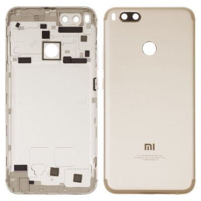 Задняя панель корпуса для Xiaomi Mi 5X, Mi A1 - золотистая с заменяемыми деталями на allbattery.ua