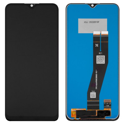 Дисплей без рамки для Samsung A037F Galaxy A03s, чорний, з чорним шлейфом, (160,5x72 mm) на allbattery.ua