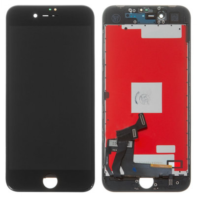 Дисплей для iPhone 8, iPhone SE 2020, чорний, з рамкою, ., Tianma, з пластиками камери та давача наближення