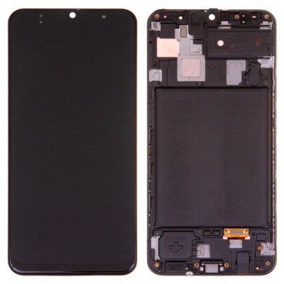 Дисплей Samsung A305 Galaxy A30, черный, с рамкой, Оригинал - идеальное решение для вашего телефона.
