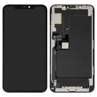 Дисплей для iPhone 11 Pro Max, чорний, з рамкою, ., (OLED), НЕ.Х OEM hard