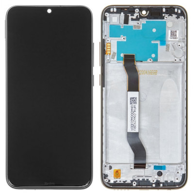 Дисплей для Xiaomi Redmi Note 8, чорний, Лого Redmi, з рамкою, Оригінал (переклеєне скло), M1908C3JH, M1908C3JG, M1908C3JI