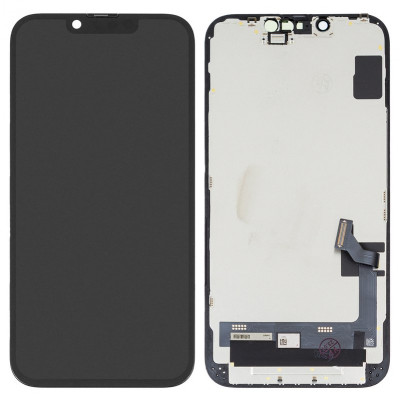 Дисплей для iPhone 14, чорний, з рамкою, ., (OLED)