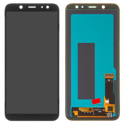 Дисплей для Samsung A600 Dual Galaxy A6 (2018), чорний, без рамки, ., (OLED)