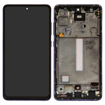 Дисплей для Samsung A525 Galaxy A52, A526 Galaxy A52 5G, фіолетовий, з рамкою, ., original LCD size, (OLED)