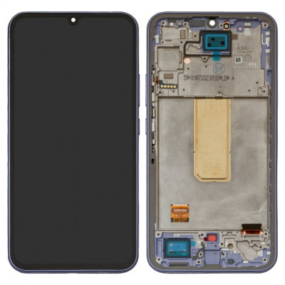 Дисплей для Samsung A346 Galaxy A34 5G, фіолетовий, з рамкою, Original (PRC)