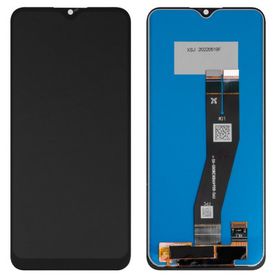 Дисплей Samsung A025F/DS Galaxy A02s, M025 Galaxy M02s, чорний - краща копія без рамки, з чорним шлейфом, розміром 160,5x72 мм