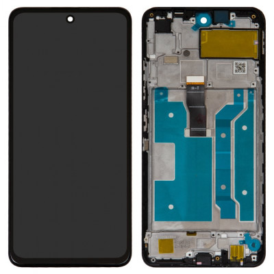 Дисплей для Huawei Honor 10X Lite, P Smart (2021), чорний, з рамкою, Оригінал (переклеєне скло), PPA-LX2