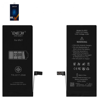 Акумулятор Deji для Apple iPhone 7, Li-ion, 3,8 В, 2300 мАг, original IC