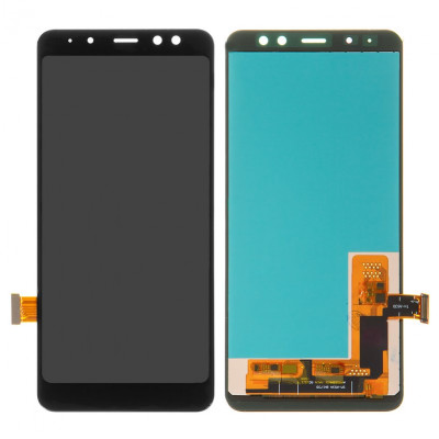 Дисплей для Samsung A530 Galaxy A8 (2018), чорний, , без рамки, Сopy, (TFT)
