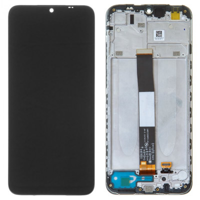 Дисплей для Xiaomi Redmi 9A, Redmi 9AT, Redmi 9C, чорний, з рамкою, ., M2006C3LG, M2006C3LI, M2006C3LC, M2006C3MG, M2006C3MT