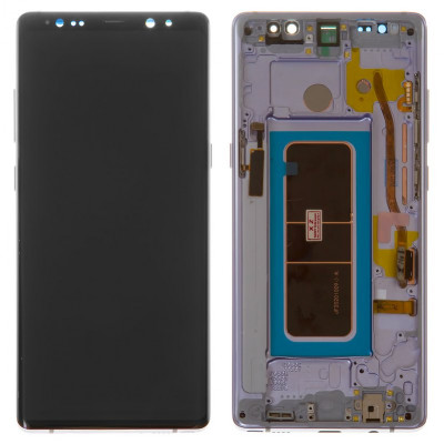 Дисплей для Samsung N950F Galaxy Note 8, фіолетовий, з рамкою, Оригінал (переклеєне скло), orchid gray