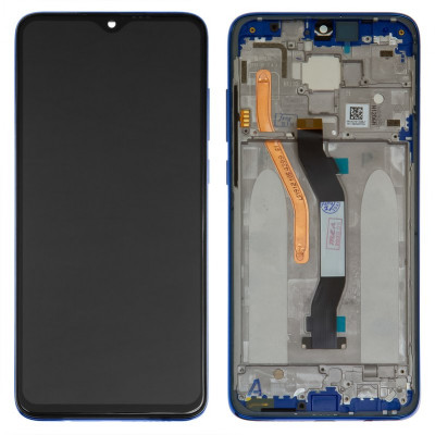 Дисплей для Xiaomi Redmi Note 8 Pro, синий, с рамкой, ., dual SIM