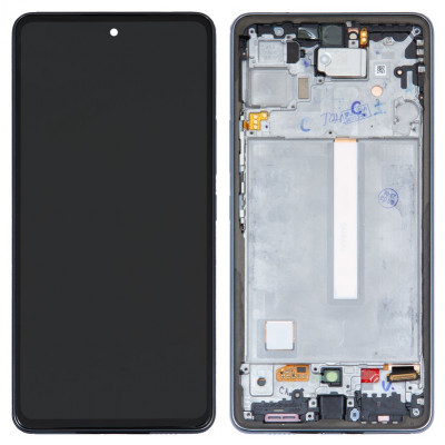 Дисплей для Samsung A536 Galaxy A53 5G, черный, с рамкой, Original, Сервисное опаивание, #GH82-28024A
