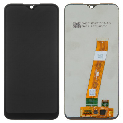 Дисплей для Samsung A015 Galaxy A01, A015M Galaxy A01, чорний, , без рамки, Сopy, з широким конектором