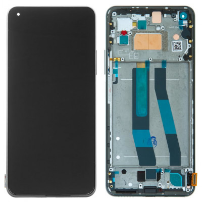 Дисплей для Xiaomi 11 Lite, 11 Lite 5G, чорний, з рамкою, Original (PRC), #WM6556Z21-1