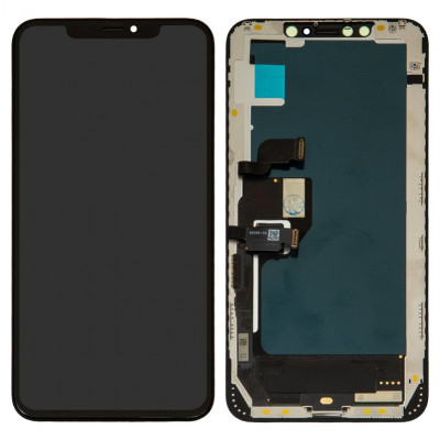 Дисплей для iPhone XS Max, чорний, з рамкою, ., (OLED), GW