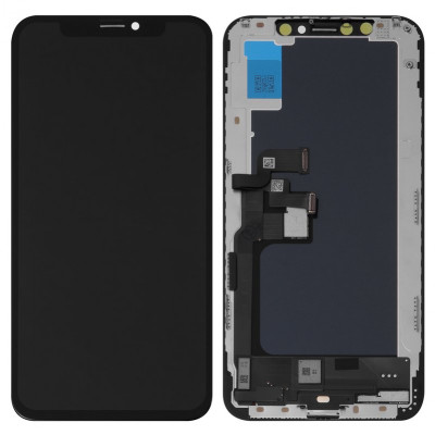 Дисплей для Apple iPhone XS, чорний, з рамкою, , (TFT), JK