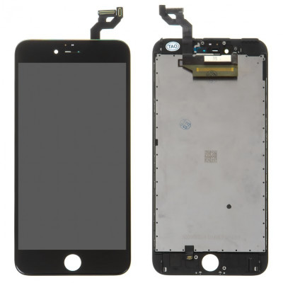 Дисплей для iPhone 6S Plus, черный с рамкой, Оригинал (переклеенное стекло) - в allbattery.ua