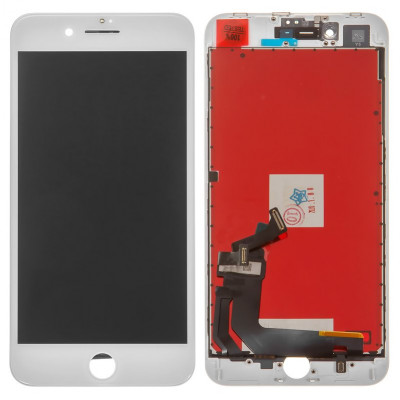 Дисплей для iPhone 8 Plus, белый, с рамкой, ., Tianma, с пластиками камеры и датчика приближения