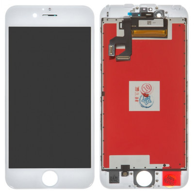 Дисплей для iPhone 6S, белый, с рамкой, ., Tianma, с пластиками камеры и датчика приближения