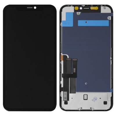 Дисплей для iPhone 11, чорний, з рамкою, ., (TFT), JK