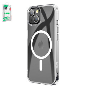 Чохол Hoco Magnetic airbag series для iPhone 15 Plus, ударостійкий, прозорий, магнітний, пластик, MagSafe, #6942007605472