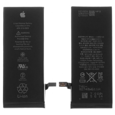 Акумулятор для iPhone 6, Li-Polymer, 3,82 B, 1810 мАг, High Copy, original IC, #616-0805/616-0809