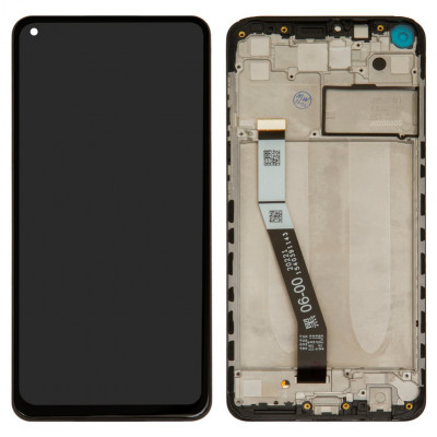 Дисплей для Xiaomi Redmi 10X 4G, Redmi Note 9, чорний, з рамкою, ., M2003J15SC, M2003J15SG, M2003J15SS