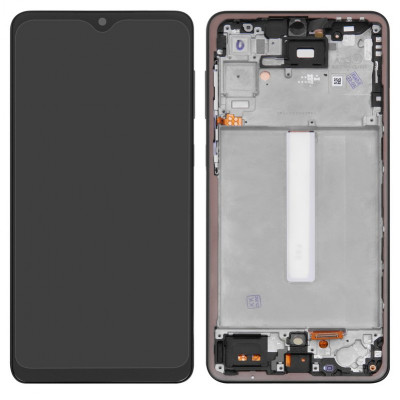 Дисплей для Samsung A336 Galaxy A33 5G, черный, с рамкой, ., с широким ободком, (OLED)