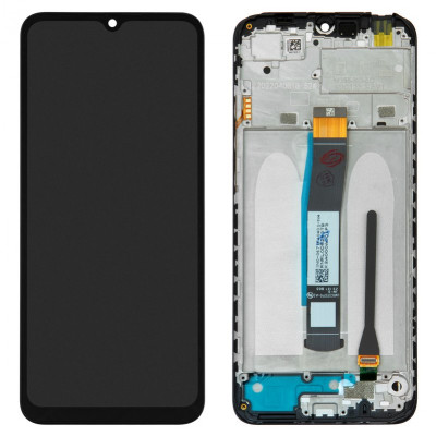 Дисплей для Xiaomi Poco C40, Redmi 10C, чорний, з рамкою, Original (PRC)