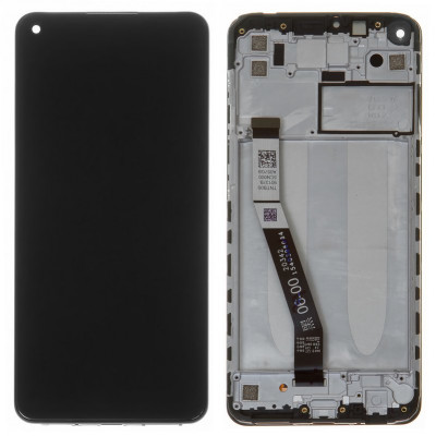 Дисплей для Xiaomi Redmi 10X 4G, Redmi Note 9, чорний, з рамкою, Original (PRC), M2003J15SC, M2003J15SG, M2003J15SS