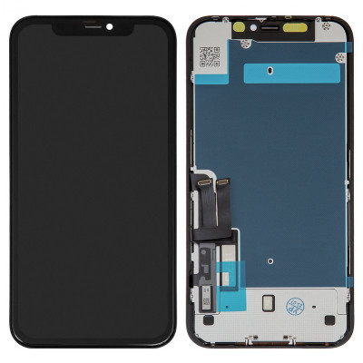 Дисплей для iPhone 11, чорний, з рамкою, ., (TFT), GX